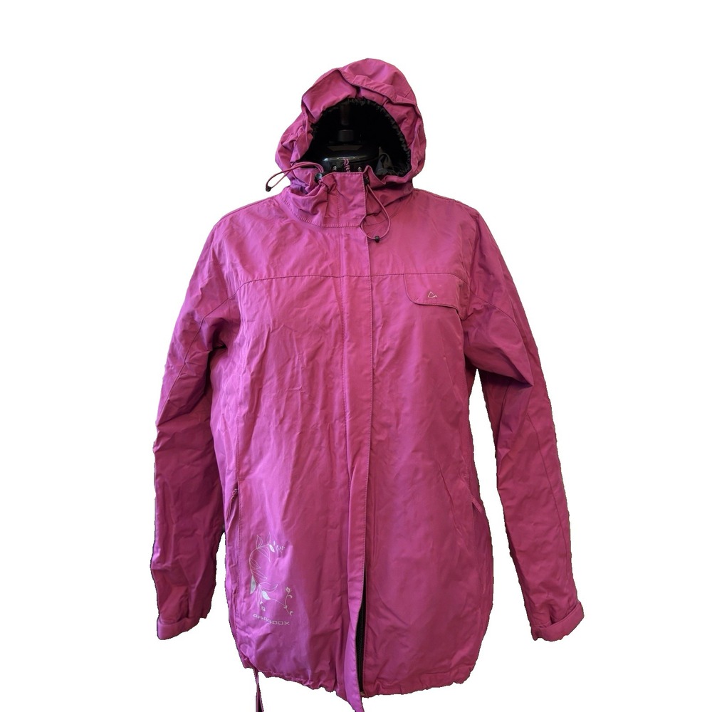 Paradox magenta pink vented hooded technical raincoat womens' medium biking golf